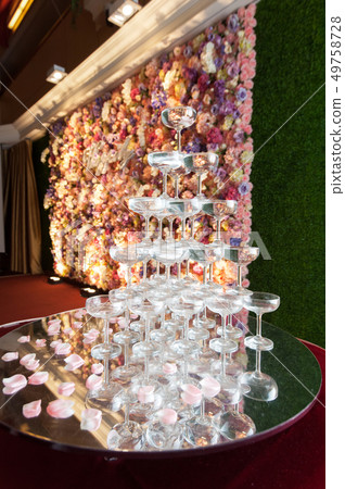 Champagne Tower, Party Image, Reception, Wedding, Opening Ceremony, 49758728