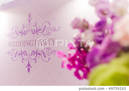 接待區，花牆，花卉裝飾，婚禮大廳圖像，接待人員形象，聚會，插花 49759183