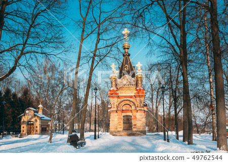 Chapel-tomb of Paskevich in Gomel, Belarus. Winter season 49762544
