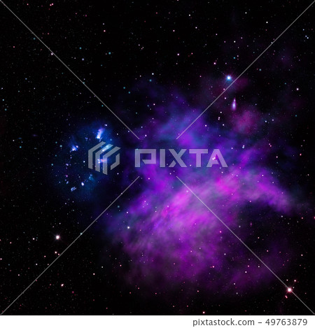 Being shone nebula. 3D rendering 49763879
