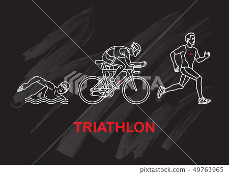 Triathlon Triathlon Logo Icons Buttons Icons Stock Illustration 49763965 Pixta