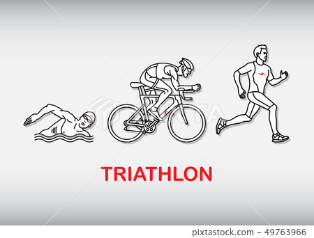 Triathlon Triathlon Logo Icons Buttons Icons Stock Illustration 49763966 Pixta