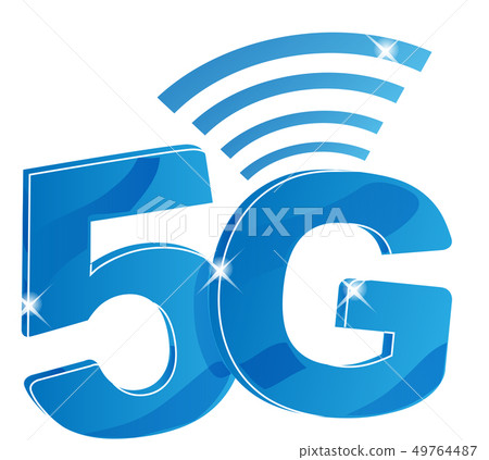 5G internet network vector logo. Isolated icon for 5G internet network vector logo. Isolated icon for 49764487