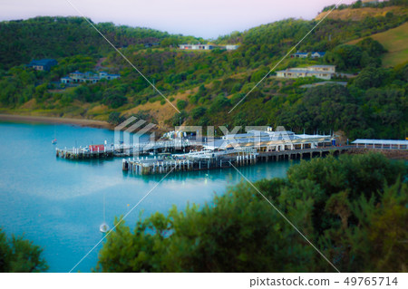 Waiheke's pier at dusk (miniature style) 49765714