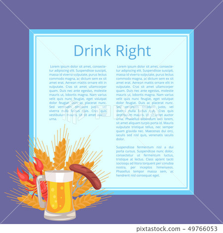 Drink Right Poster Depicting Food and Beverage 49766053
