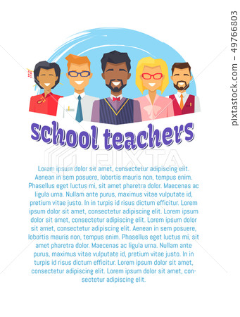 School Male Female Teachers Vector Illustration - Stock Illustration ...