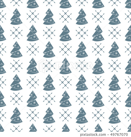 Seamless pattern Christmas tree origami New Year Seamless pattern Christmas tree origami New Year 49767070