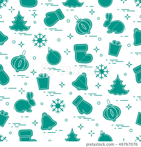 New Year and Christmas seamless pattern Winter - Stock Illustration ...