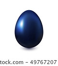 Dark blue Easter Egg on a white background 49767207