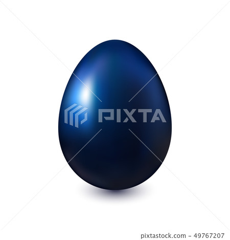 Dark blue Easter Egg on a white background 49767207