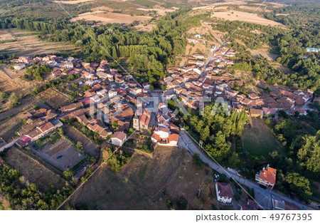 Aerial view of Sejas village in Zamora Aerial view of Sejas village in Zamora 49767395