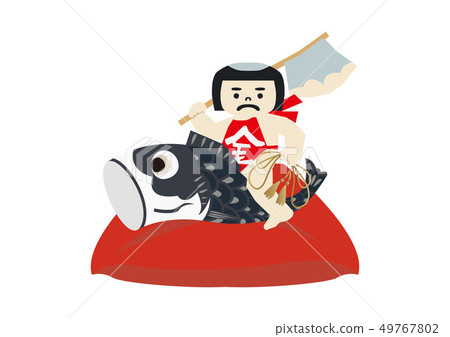 The image of the season of the season. Illustration of the Japanese season. May doll. Illustration material of children's day. Kintaro. Sakata gold 49767802