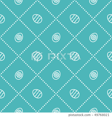 Seamless pattern with decorated eggs 49768021