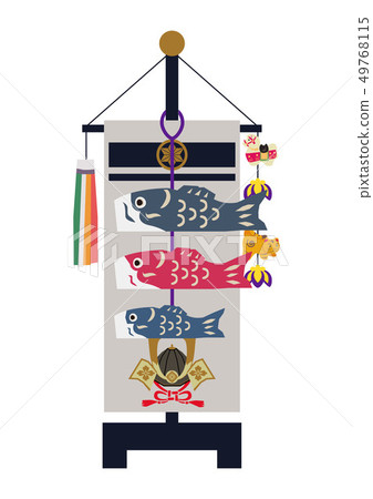 The image of the season of the season. carp streamer. Illustration of the Japanese season. Illustration material of children's day. The image of the season of the season. carp streamer. Illustration of the Japanese season. Illustration material of children's day. 49768115