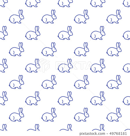 Seamless rabbit pattern-插圖素材 [49768181] - PIXTA圖庫