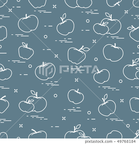 Apples juicy fruit Seamless pattern. Apples juicy fruit Seamless pattern. 49768184