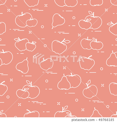 Apples and pears juicy fruit Seamless pattern. Apples and pears juicy fruit Seamless pattern. 49768185