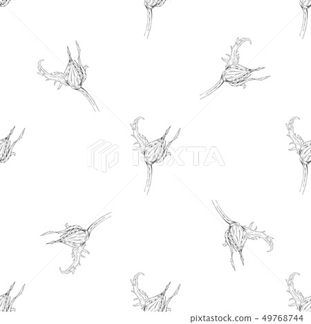 Seamless pattern. Flower ink sketch. Template Seamless pattern. Flower ink sketch. Template 49768744