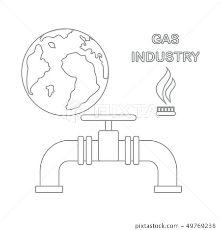 Gas industry Burner gas stove, globe, gas pipe. Gas industry Burner gas stove, globe, gas pipe. 49769238