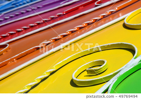 Metal texture of a piece of colored wall with a 49769494