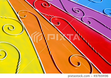 Metal texture of a piece of colored wall with a Metal texture of a piece of colored wall with a 49769496