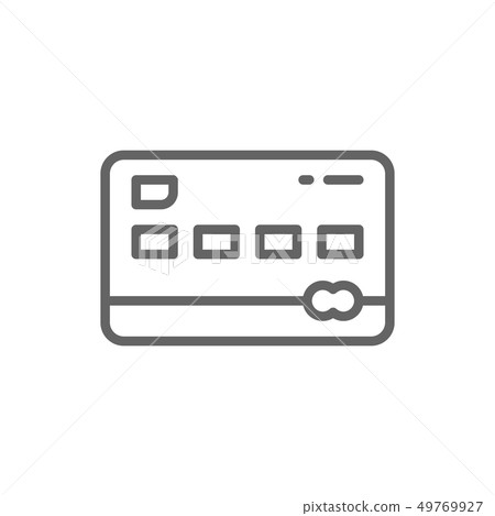Credit card line icon. Isolated on white background Credit card line icon. Isolated on white background 49769927