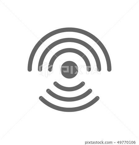 Wireless And Wifi Line Icon Stock Illustration