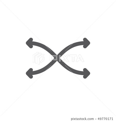 Left and right arrows, different directions line icon. 49770171