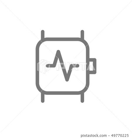 Fitness and smart watch line icon. Fitness and smart watch line icon. 49770225