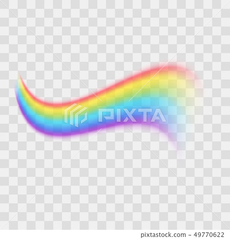 Realistic Detailed 3d Curve Rainbow on a Transparent Background. Vector 49770622