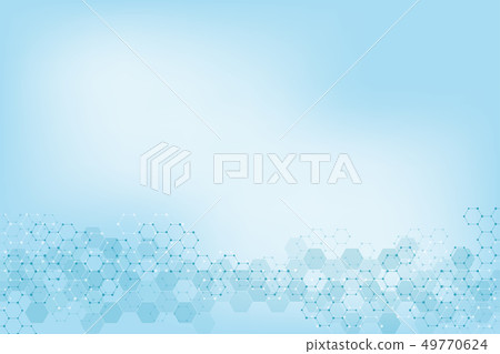 Abstract background of science and innovation technology. Technical background with hexagons pattern Abstract background of science and innovation technology. Technical background with hexagons pattern 49770624