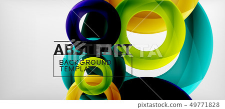Colorful vector rings geometric abstract - Stock Illustration [49771828 ...