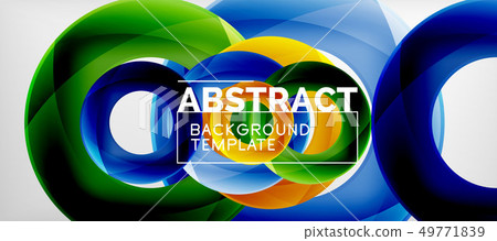 Colorful vector rings geometric abstract - Stock Illustration [49771839 ...