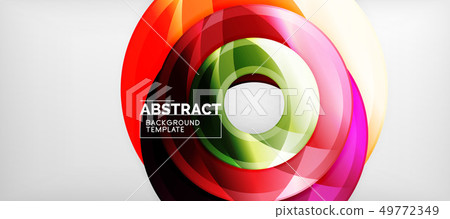 Glossy circles geometric background 49772349