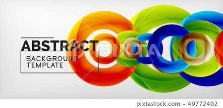 Colorful vector rings geometric abstract Colorful vector rings geometric abstract 49772402
