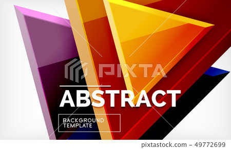 Flying triangles compostion geometric background Flying triangles compostion geometric background 49772699