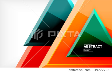 Triangular low poly background design, 49772708