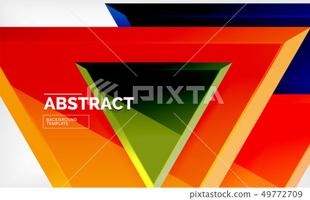 Triangular low poly background design, 49772709
