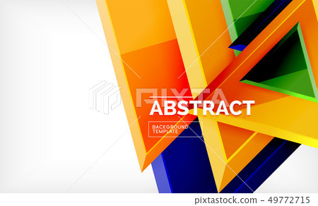 Flying triangles compostion geometric background Flying triangles compostion geometric background 49772715