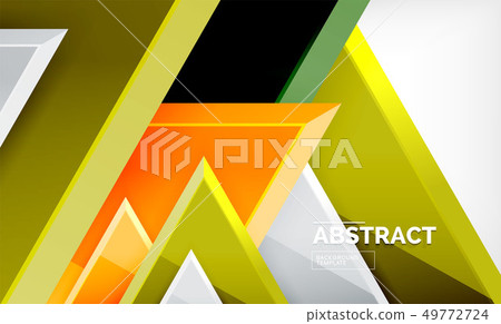 Flying triangles compostion geometric background Flying triangles compostion geometric background 49772724