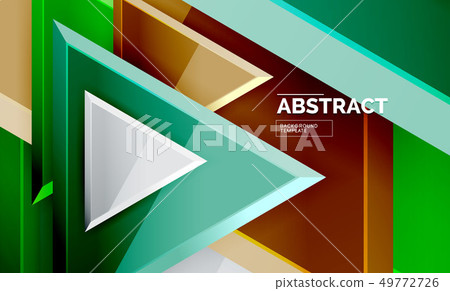Flying triangles compostion geometric background Flying triangles compostion geometric background 49772726