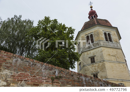 Belfry on a hill in Austria Graz Schlossberg Belfry on a hill in Austria Graz Schlossberg 49772796