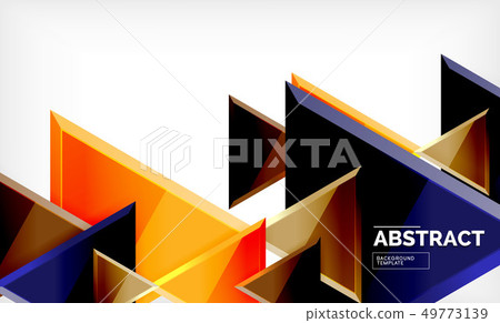 Flying triangles compostion geometric background Flying triangles compostion geometric background 49773139
