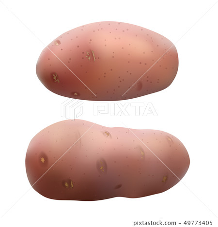 potatoes on white 49773405