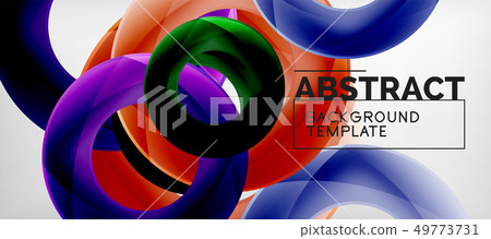 Colorful vector rings geometric abstract - Stock Illustration [49773731 ...