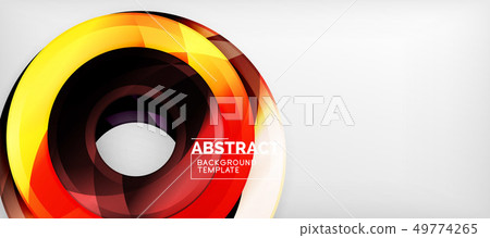 Glossy circles geometric background 49774265