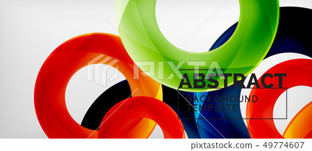 Colorful vector rings geometric abstract Colorful vector rings geometric abstract 49774607