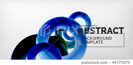 Flying circles geometric abstract background Flying circles geometric abstract background 49775070