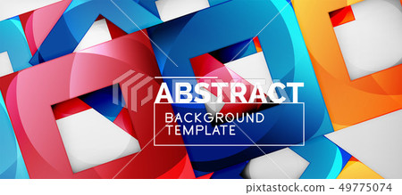 Background with color squares composition, modern Background with color squares composition, modern 49775074