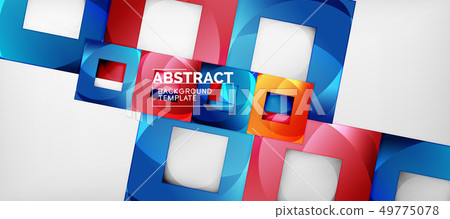 Background with color squares composition, modern 49775078